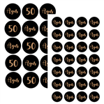 Stickers plancha negro y oro/bronce redondas (40u)